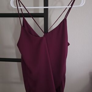 Burgundy Spaghetti Strap Top
